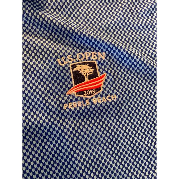 NWT Cutter & Buck Mens US Open 2019 Pebble Beach Polo Shirt Blue XL - Picture 3 of 9